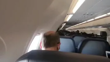 Public airplane blowjob